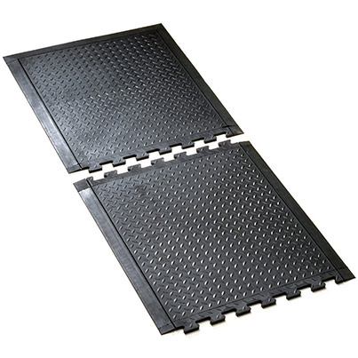 COBA Comfort-Lok Black Anti-Fatigue Mat Interlocking Middle 70cm x 80cm
