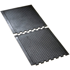 COBA Comfort-Lok Black Anti-Fatigue Mat Interlocking Middle 70cm x 80cm