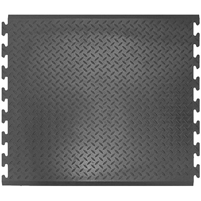 COBA Comfort-Lok Black Anti-Fatigue Mat Interlocking Middle 70cm x 80cm