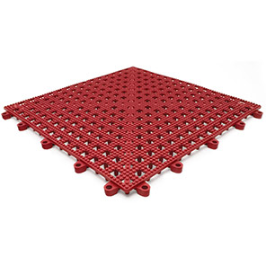 COBA Flexi-Deck Red Mat Tile 30cm x 30cm (Pack of Nine)