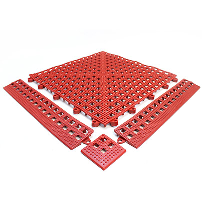 COBA Flexi-Deck Red Mat Corner (Pack of Four)