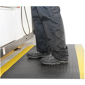 COBA Deckplate Black/Yellow Anti-Fatigue Safety Mat 90cm x per Metre