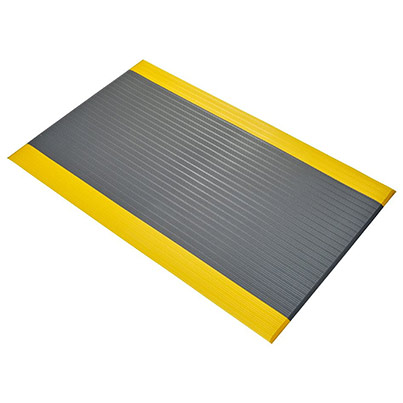 COBA Orthomat Ribbed Grey/Yellow Anti-Fatigue Mat 90cm x 1.5m