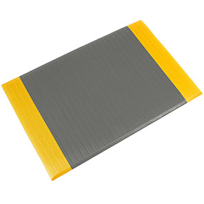 COBA Orthomat Ribbed Grey/Yellow Anti-Fatigue Mat 90cm x 1.5m