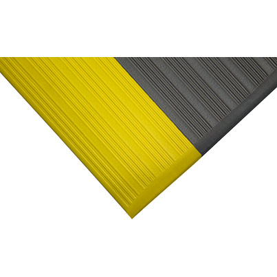 COBA Orthomat Ribbed Grey/Yellow Anti-Fatigue Mat 90cm x 1.5m
