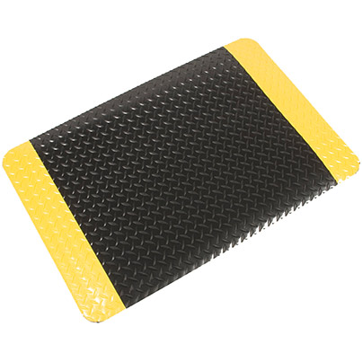 COBA Deckplate Black/Yellow Anti-Fatigue Safety Mat 1.2m x per Metre