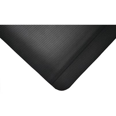 COBA Fluted Black Anti-Fatigue Mat 90cm x 3m