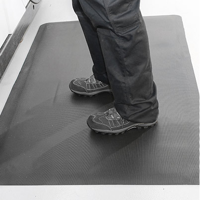 COBA Fluted Black Anti-Fatigue Mat 90cm x per Metre