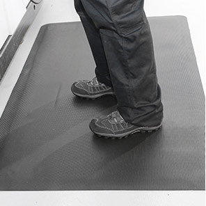 COBA Fluted Black Anti-Fatigue Mat 90cm x per Metre