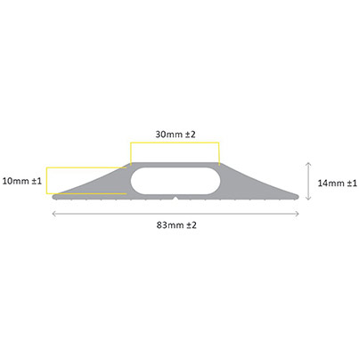 COBA CablePro GP2 Safety Black/Yellow 3m Cable Protector