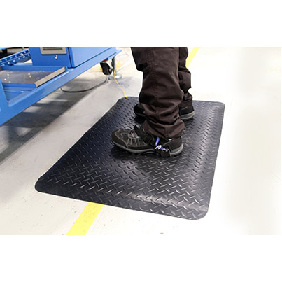 COBA Deckplate Black ESD Anti-Fatigue Mat 90cm x 1.8m