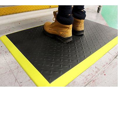 COBAelite Diamond Black/Yellow Anti-Fatigue Mat 60cm x 90cm