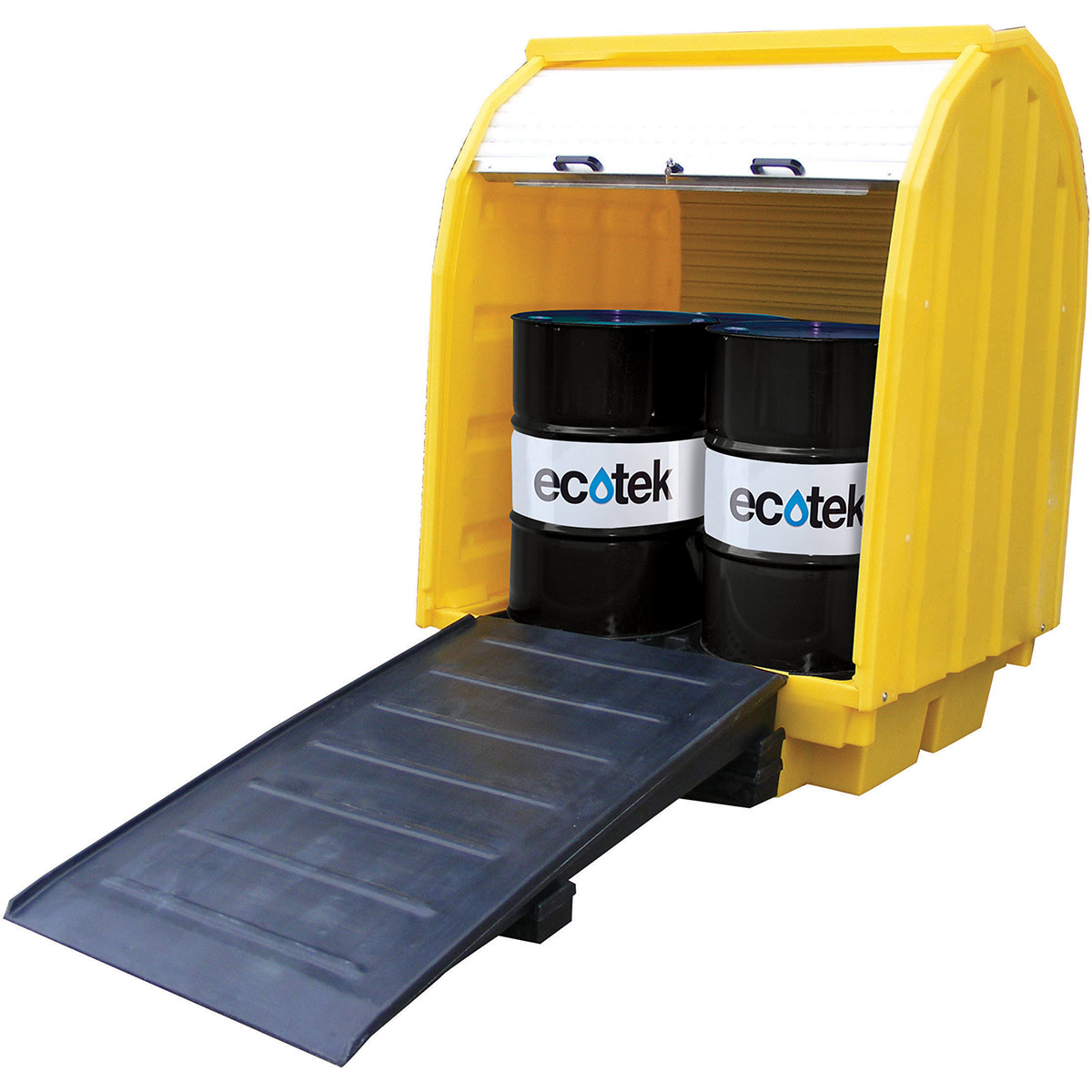 Bunded Ramp Ecotek Four-Drum All-Weather Spill Pallet Ramp | Ecospill | Bunded ...