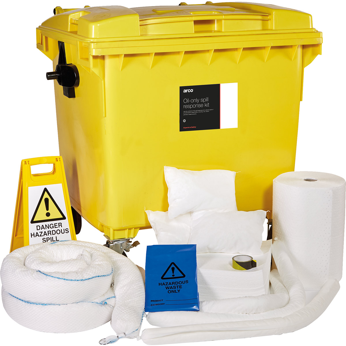 Arco 1000L Oil Spill Kit in DropFront Bin Arco Spill Kits and