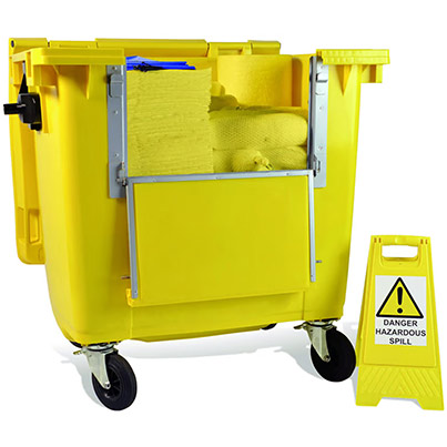 Arco 500L Chemical Spill Kit in Drop-Front Bin