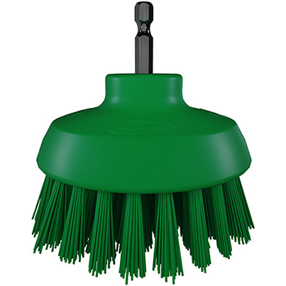 Vikan HyDrive Green Stiff 90mm Round Brush
