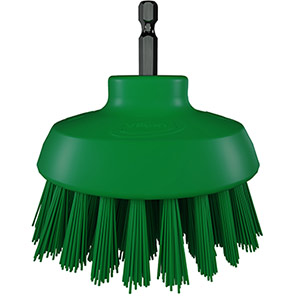 Vikan HyDrive Green Stiff 90mm Round Brush
