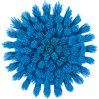 Vikan HyDrive Blue Stiff 90mm Round Brush