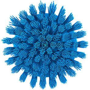 Vikan HyDrive Blue Stiff 90mm Round Brush