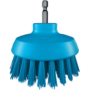 Vikan HyDrive Blue Stiff 90mm Round Brush