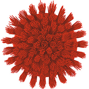 Vikan HyDrive Red Stiff 90mm Round Brush