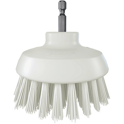 Vikan HyDrive White Stiff 90mm Round Brush