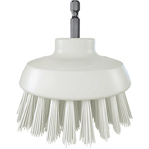 Vikan HyDrive White Stiff 90mm Round Brush