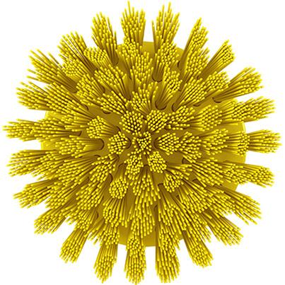 Vikan HyDrive Yellow Stiff 90mm Round Brush