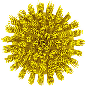Vikan HyDrive Yellow Stiff 90mm Round Brush