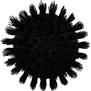 Vikan HyDrive Black Stiff 90mm Round Brush