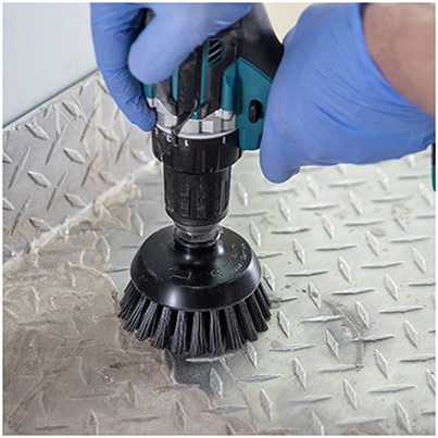Vikan HyDrive Black Stiff 90mm Round Brush