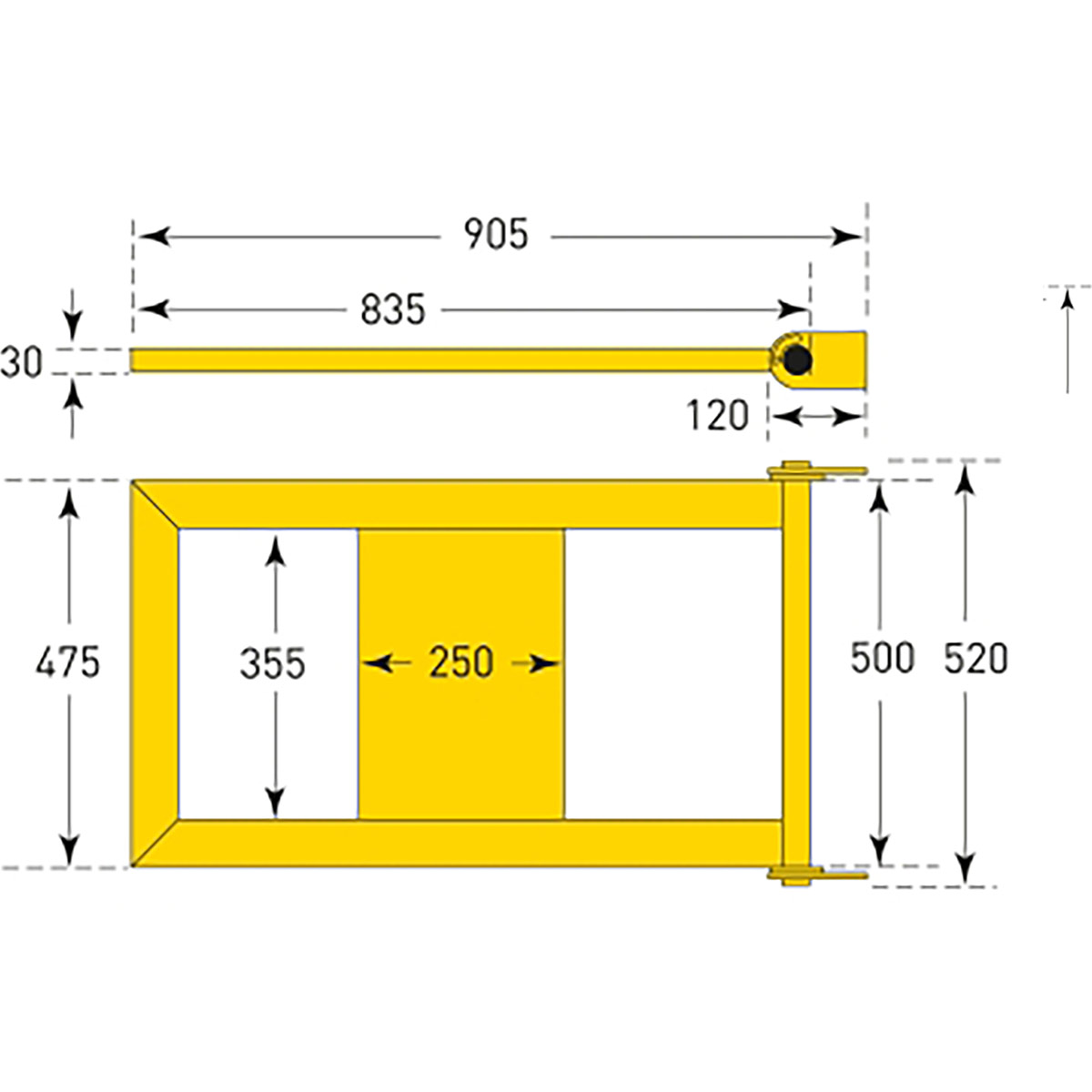 BLACK BULL Impact Railing System Heavy-Duty Gate | Not Branded | Guard ...