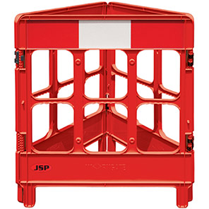JSP WorkGate Red/White Three-Panel Barrier System