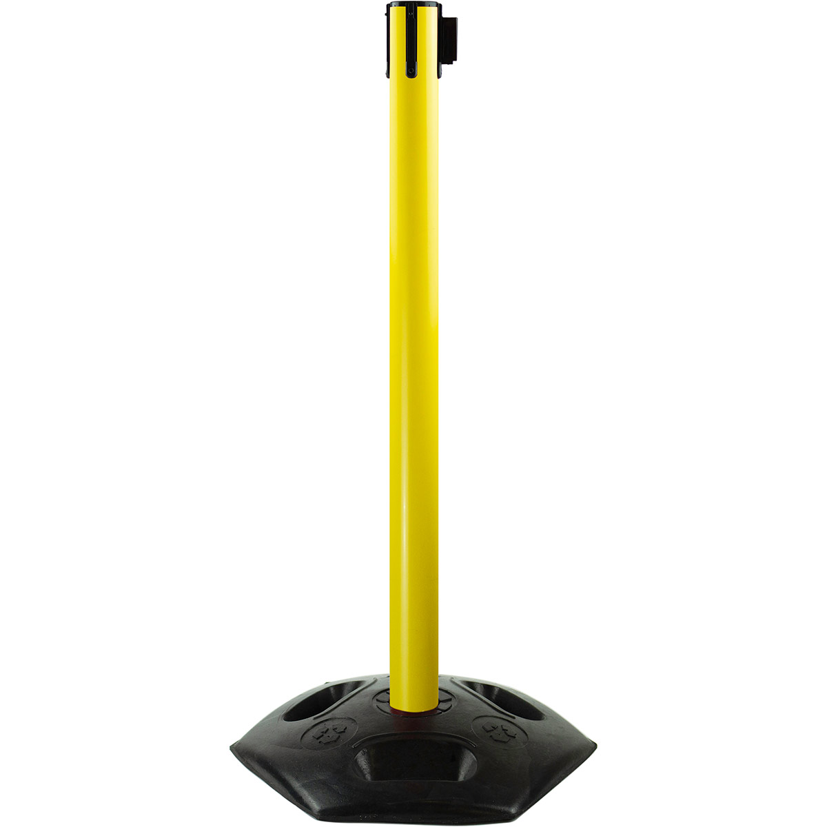 Tensabarrier HeavyDuty Retractable Barrier Post with Yellow/Black Belt Tensator Retractable