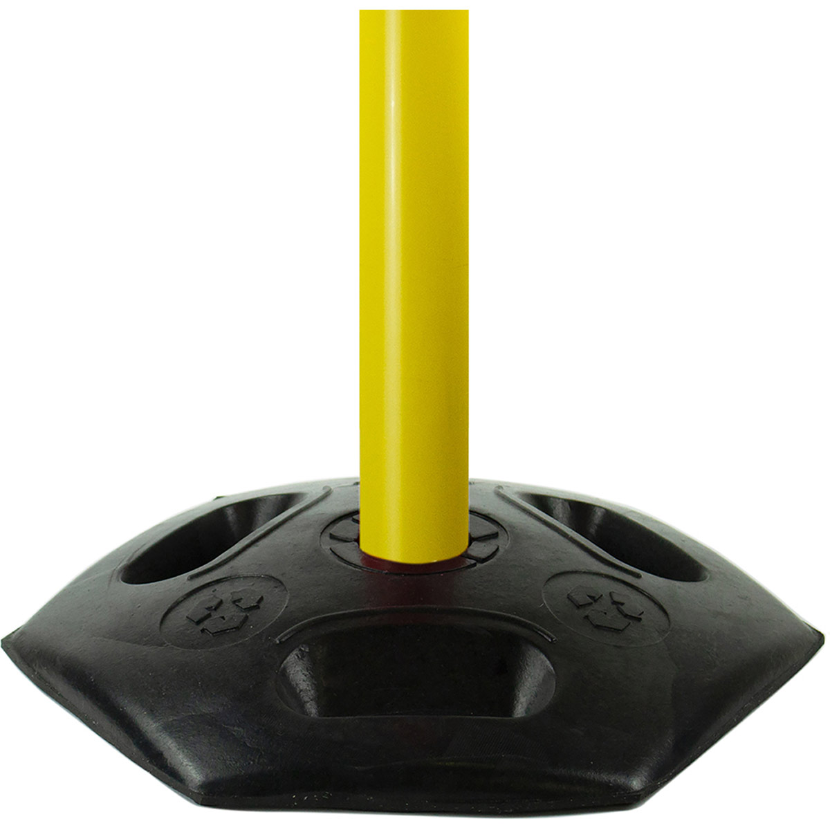 Tensabarrier HeavyDuty Retractable Barrier Post with Yellow/Black Belt