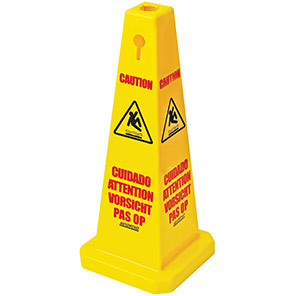 Robert Scott Yellow Multilingual Safety Cone
