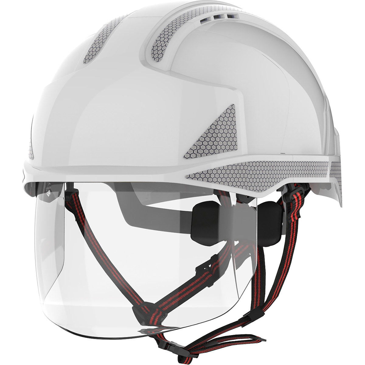JSP EVO VISTAshield Dualswitch White Vented Safety Helmet with Face
