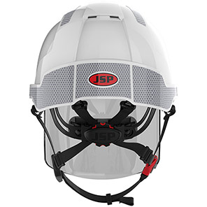 JSP EVO VISTAshield Dualswitch White Vented Safety Helmet with Face Shield