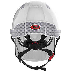 JSP EVO VISTAshield Dualswitch White Vented Safety Helmet with Face Shield