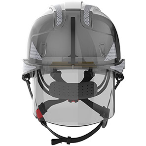 JSP EVO VISTAshield Dualswitch White Vented Safety Helmet with Face Shield