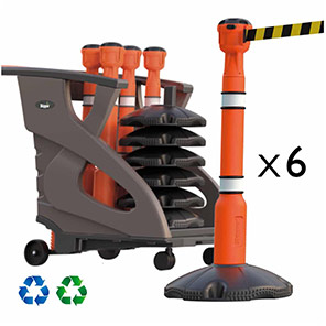 Skipper Unicart Orange Trolley Kit with Orange Posts and Black/Yellow Skippers