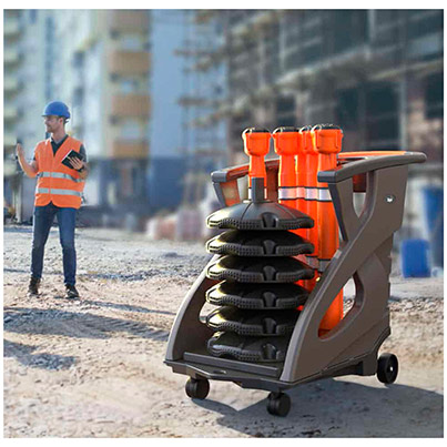 Skipper Unicart Orange Trolley Kit with Orange Posts and Black/Yellow Skippers