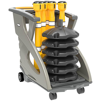 Skipper Unicart Orange Trolley Kit with Yellow Posts and Red/White Skippers