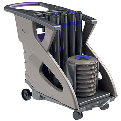 Skipper Q Unicart Purple Trolley Kit with Blue Bases