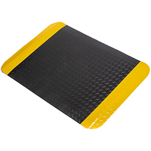 COBA Deckplate ReGen70 Black/Yellow Anti-Fatigue Mat 0.6m x 0.9m