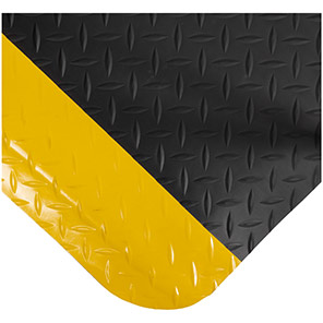 COBA Deckplate ReGen70 Black/Yellow Anti-Fatigue Mat 0.9m x 1.5m