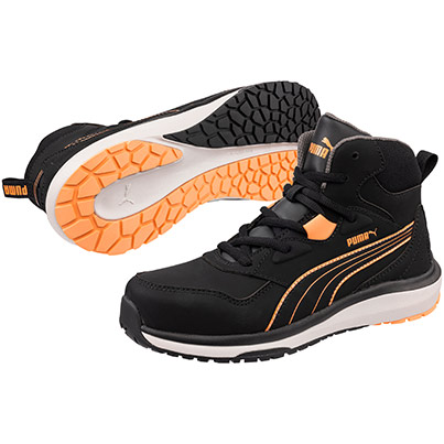 Puma Stepper Black/Peach Mid S3S Safety Trainers