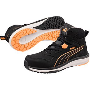 Puma Stepper Black/Peach Mid S3S Safety Trainers 8