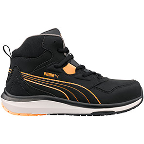 Puma Stepper Black/Peach Mid S3S Safety Trainers