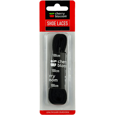 Cherry Blossom 100cm Black Shoelaces